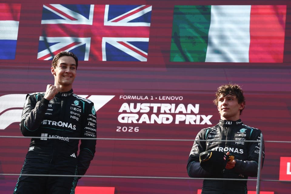 Classificação da F1 2026 após o Grande Prêmio da Áustria