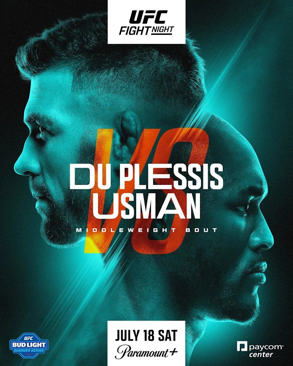 Imagem: Divulgado pôster do UFC Oklahoma City para ‘DDP vs. Usman’, realizado em 18 de julho