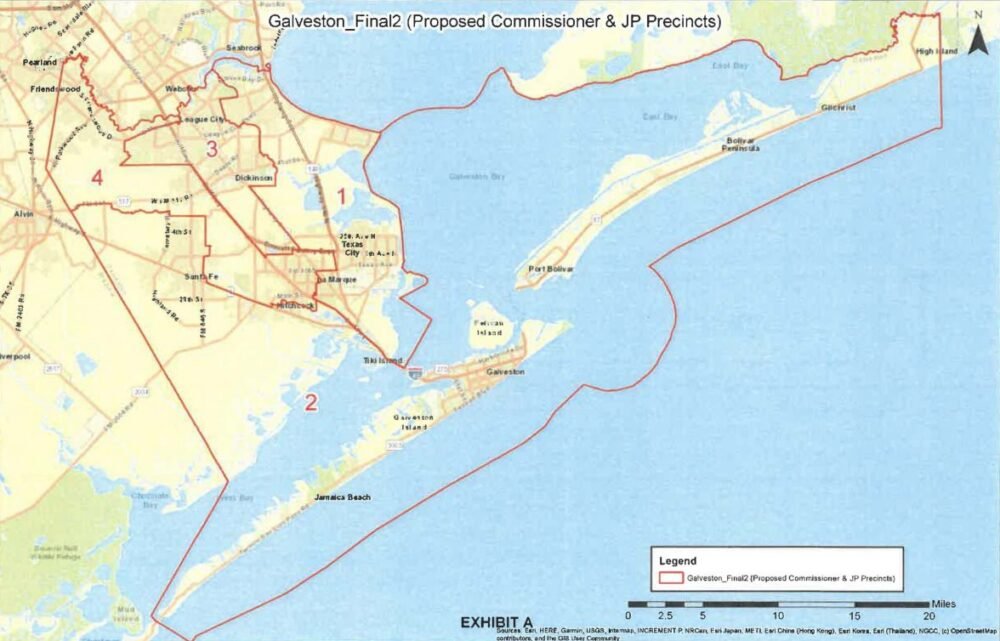 Comissários do condado de Galveston aprovam novo mapa distrital, apesar das críticas dos residentes – Houston Public Media