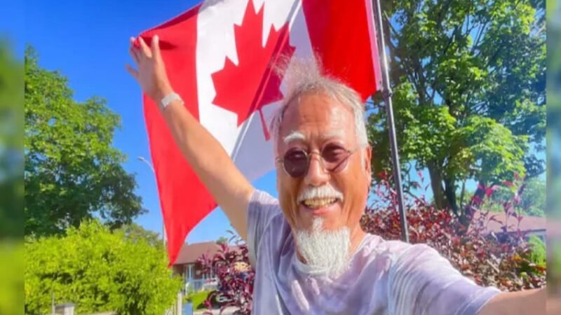 Este manifestante chinês fugiu para a Coreia do Sul num barco de borracha, agora aparece no Canadá