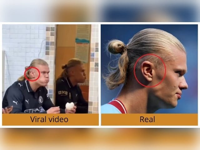 Vídeo viral do jogador de futebol norueguês Haaland sendo tratado com um pensamento incomum