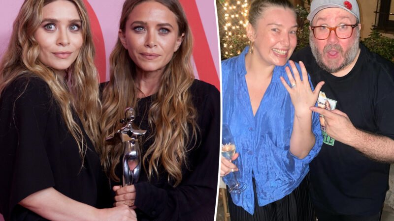 Mary-Kate e Ashley Olsen fazem uma rara aparição pública no casamento do irmão mais velho de Trent