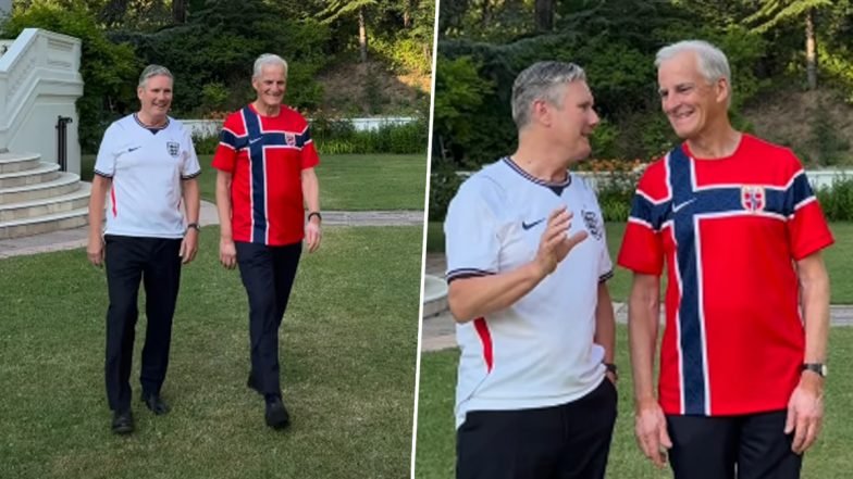 O primeiro-ministro do Reino Unido, Keir Starmer, e o primeiro-ministro norueguês, Jon Gahr, acolhem as brincadeiras comerciais contra a Inglaterra e a Noruega na Copa do Mundo FIFA 2026. QF