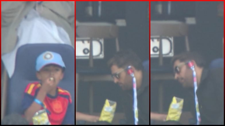 MS Dhoni comparece ao IND vs ENG Edgbaston ODI e compartilha lanches reconfortantes com uma jovem fã (Assistir ao vídeo)