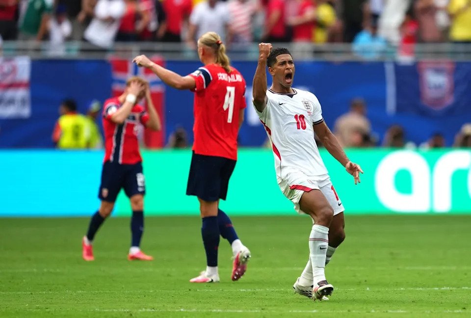 A Noruega ficou furiosa depois que o gol de Jude Bellingham na Inglaterra foi anulado quando a bola bateu na corda.