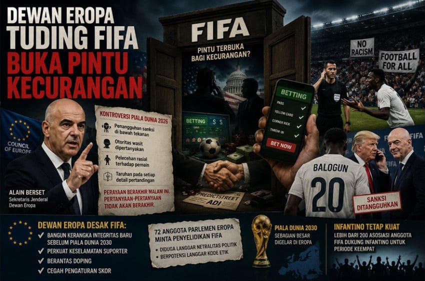 O Conselho Europeu acusou a FIFA de abrir a porta à trapaça