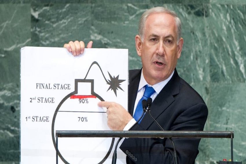 Netanyahu disse que o Irã plantou bombas nucleares para assustar o povo de Israel.