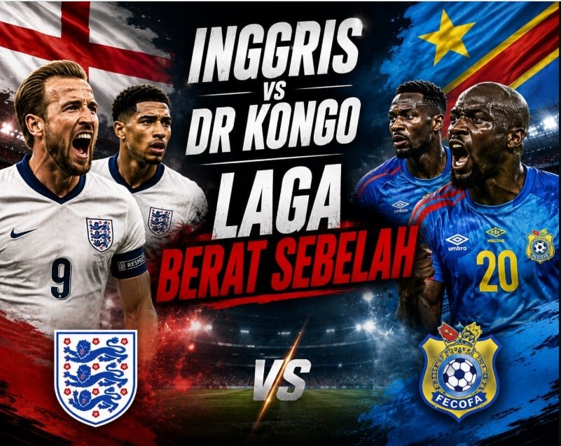 Inglaterra x RD Congo: jogo unilateral