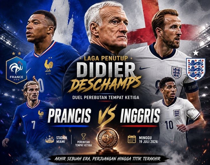 França x Inglaterra: último jogo de Didier Deschamps