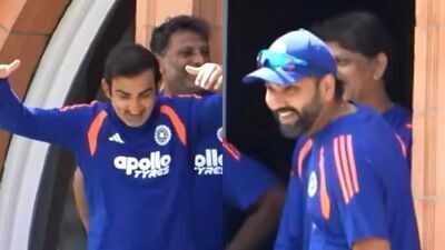 Assistir: Rohit Sharma ri com Gautam Gambhir na varanda de Lord antes da decisão do ODI contra a Inglaterra | Notícias de críquete