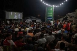 Moradores de Gaza comemoram a vitória da Espanha na Copa do Mundo de 2026