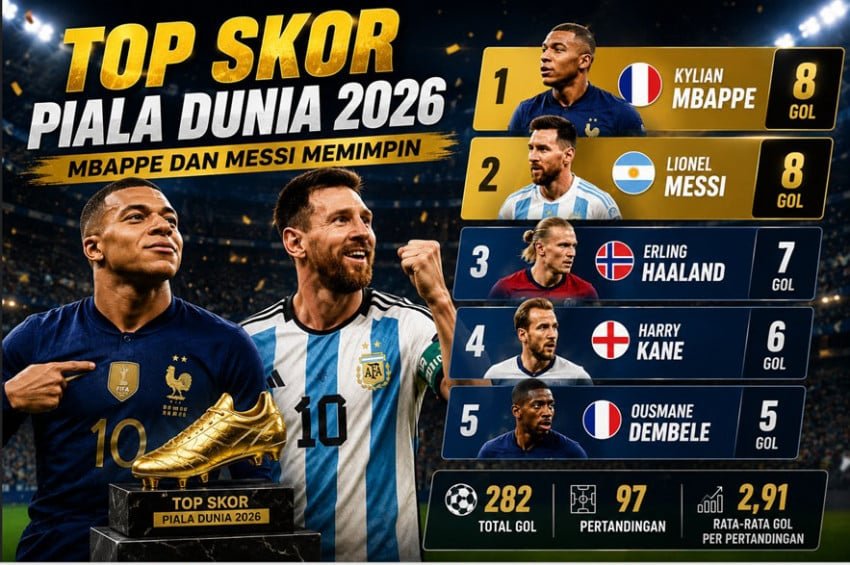 Melhor pontuação na Copa do Mundo de 2026: Mbappé e Messi lideram