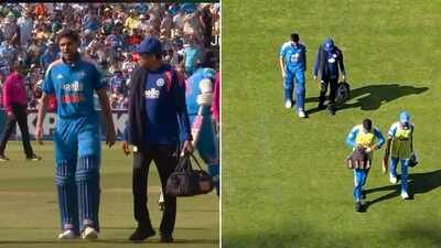 Susto de lesões para a Índia: Shubman Gill sai ferido na Inglaterra ODI | Notícias de críquete