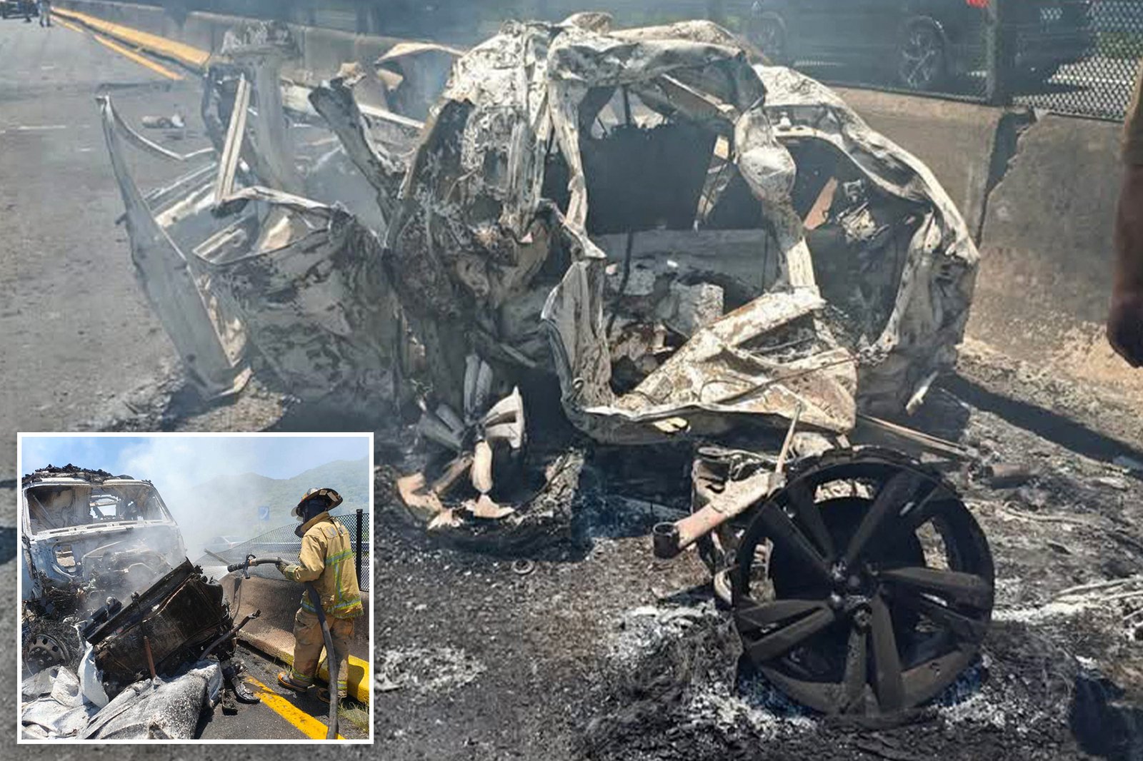Quatro americanos presos em um terrível engavetamento na rodovia do México que mata pelo menos 10