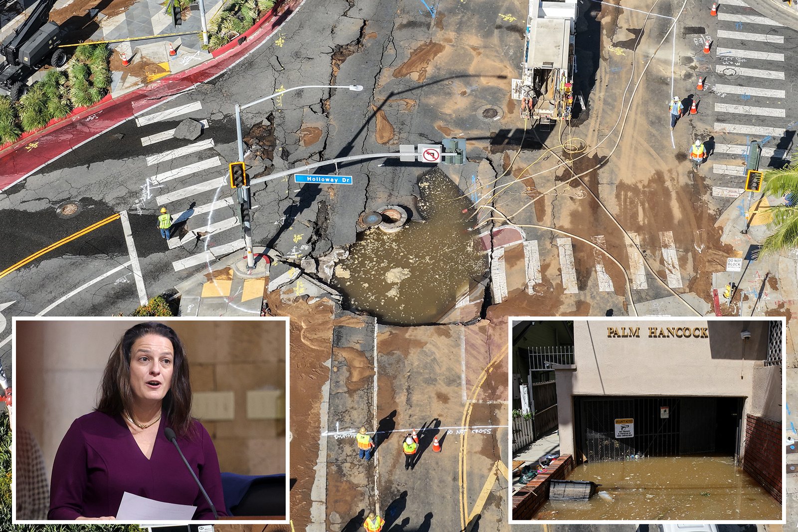 Um rompimento na rede de água de West Hollywood expõe a infraestrutura envelhecida de Los Angeles