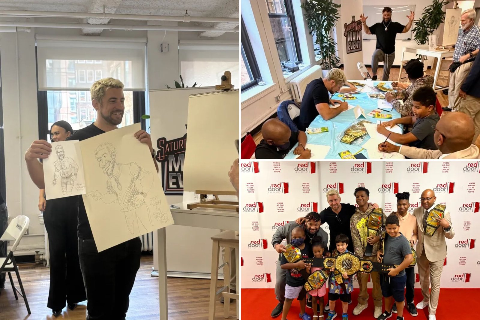 WWE Jacob Fatu e Joe Hendry ajudam aulas de arte na comunidade Red Door