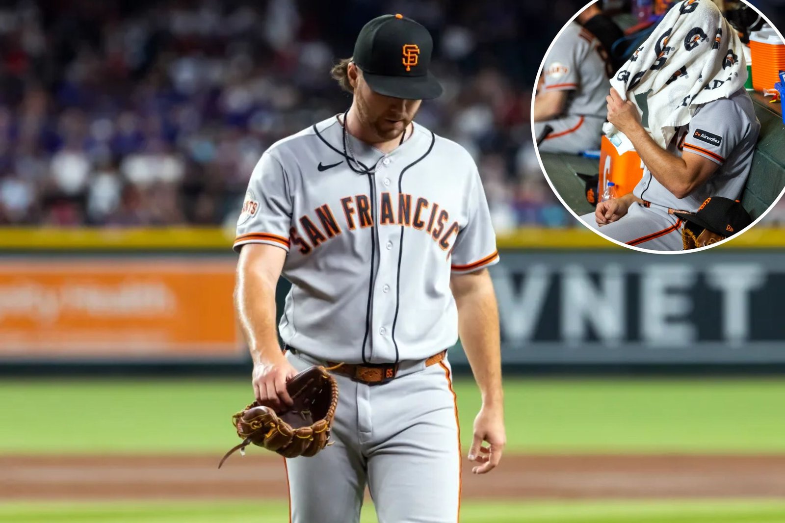 Landen Roupp teve um histórico feio para os Giants na derrota para os Diamondbacks.